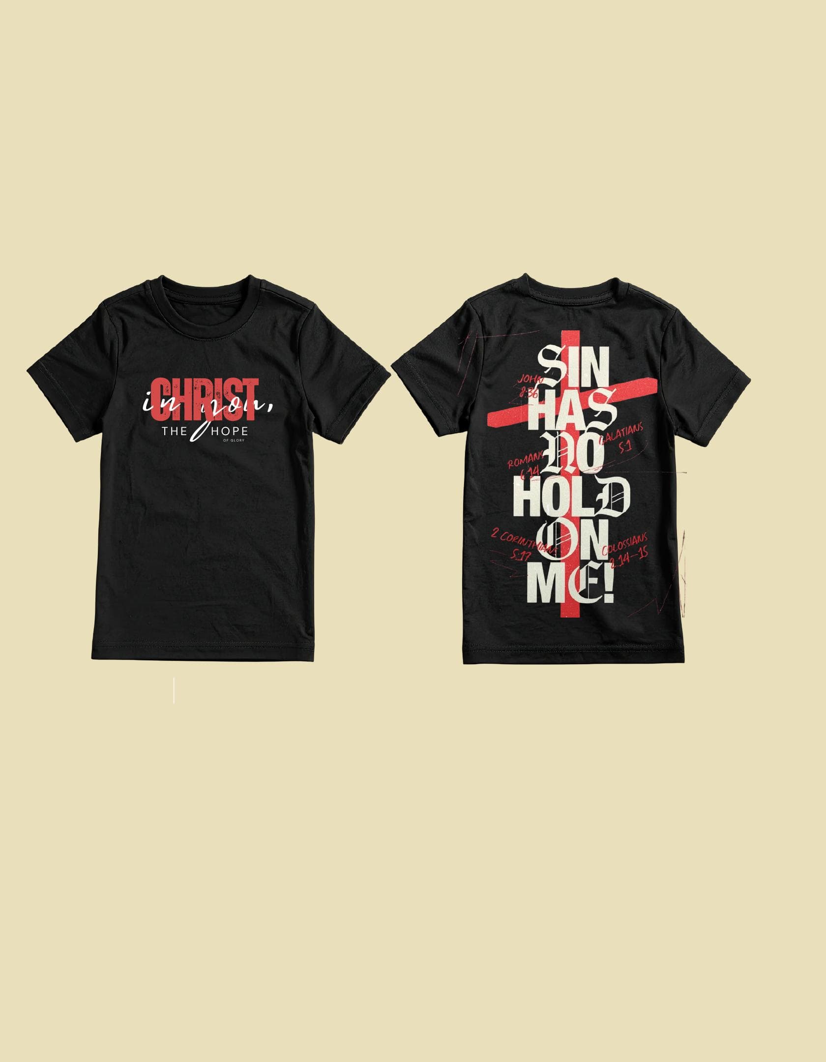 Black T-shirt with Christ the Hope artwork