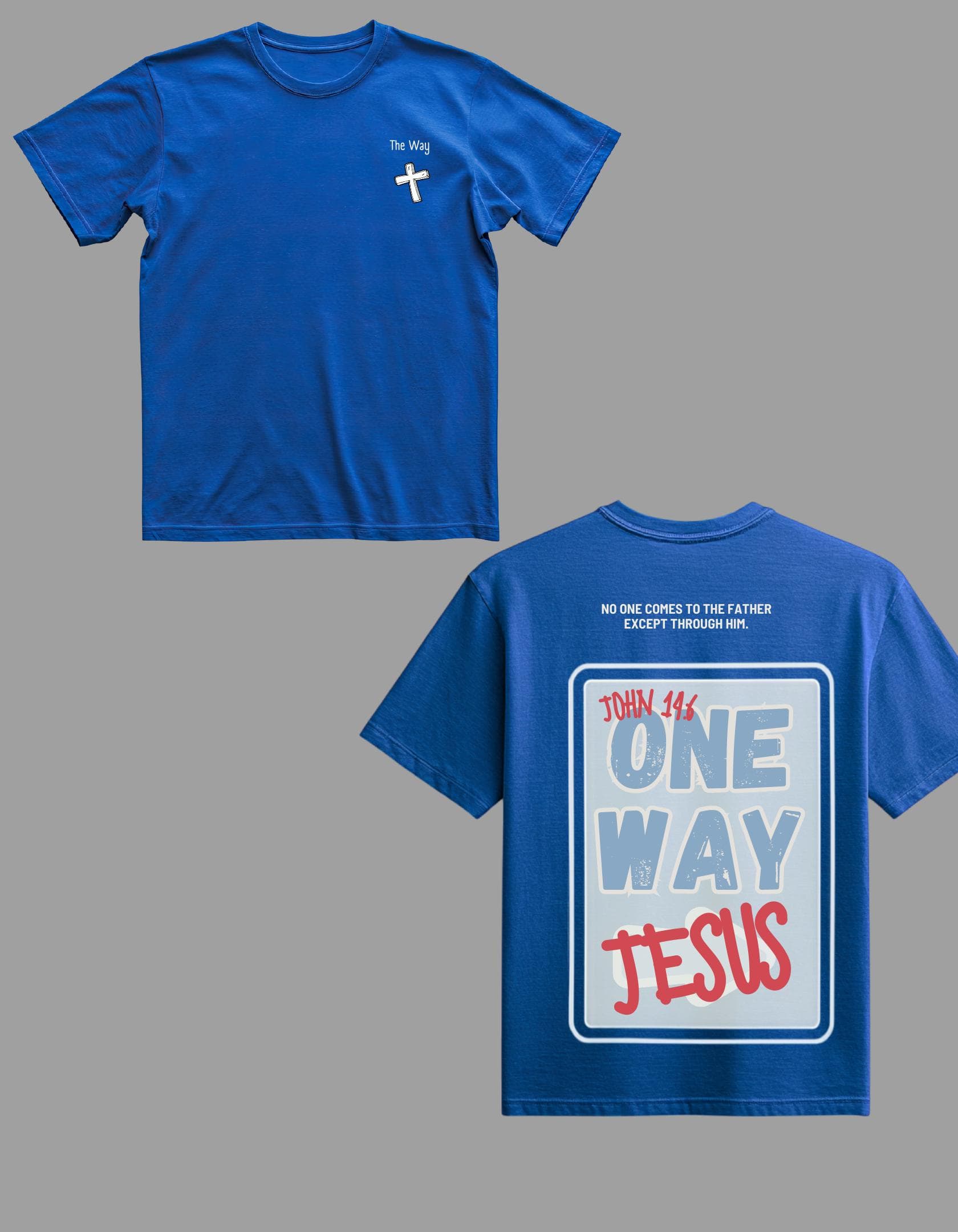 Blue One Way Jesus MOVEMENT 99 T-shirt